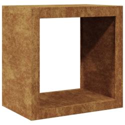 Portant de bois de chauffage 60 x 40 x 60 cm acier corten Marron 02_0043729