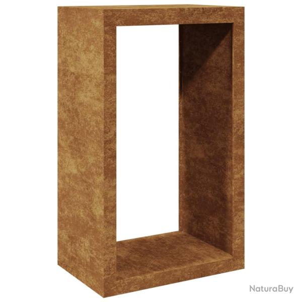 Portant de bois de chauffage 60 x 40 x 100 cm acier corten Marron 02_0043722