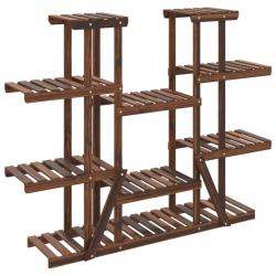 Support &agrave; fleurs meuble plante 110 x 25 x 110,5 cm bois massif de sapin marron 02_0045194