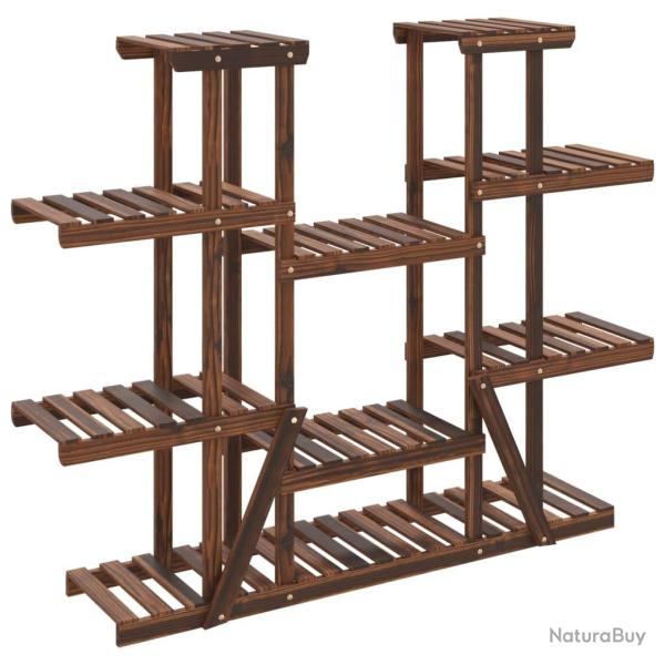Support � fleurs meuble plante 110 x 25 x 110,5 cm bois massif de sapin marron 02_0045194