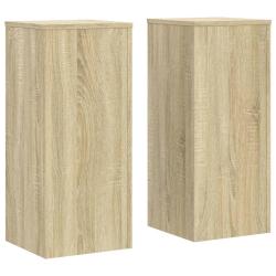 Supports pour plantes meuble fleurs lot de 2 sonoma bois d'ing&eacute;nierie marron 02_0045350