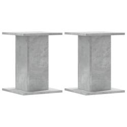 Supports pour plantes meuble fleurs lot de 2 bois d'ing&eacute;nierie gris 02_0045330