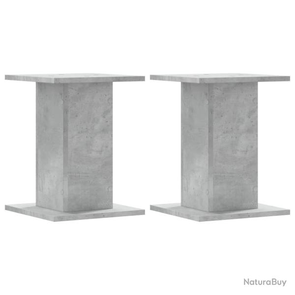 Supports pour plantes meuble fleurs lot de 2 bois d'ing�nierie gris 02_0045330
