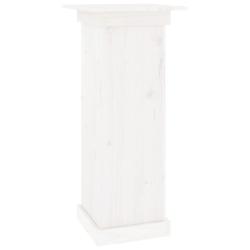 Support &agrave; fleurs meuble plante 40 x 40 x 90 cm bois de pin solide blanc 02_0045208
