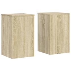 Supports pour plantes meuble fleurs lot de 2 sonoma bois d'ing&eacute;nierie marron 02_0045345