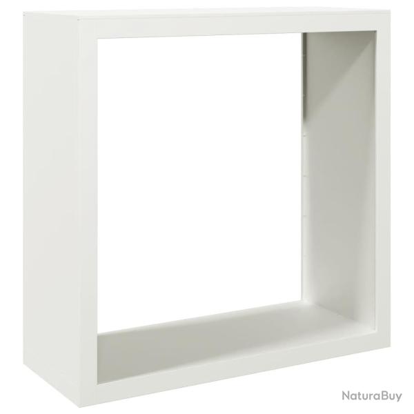 Portant de bois de chauffage 100 x 40 x 100 cm acier blanc 02_0043685
