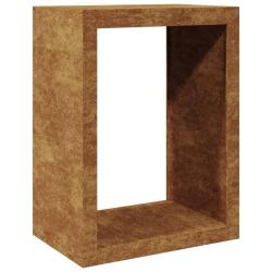 Portant de bois de chauffage 60 x 40 x 80 cm acier corten Marron 02_0043736