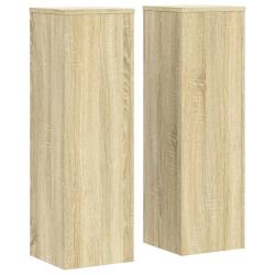 Supports pour plantes meuble fleurs lot de 2 sonoma bois d'ing&eacute;nierie marron 02_0045354