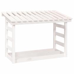 Support pour bois de chauffage porte b&ucirc;ches rangement organisateur stockage 108 x 64,5 x 78 cm bois