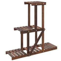 Support &agrave; fleurs meuble plante 81 x 25 x 75,5 cm bois massif de sapin marron 02_0045218