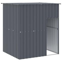Niche pour chien avec toit acier galvanis&eacute; anthracite 02_0043516