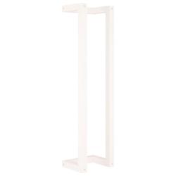Porte-serviette blanc 23x18x90 cm bois de pin massif 02_0005498