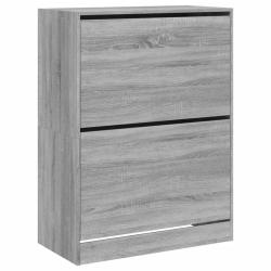 Armoire &agrave; chaussures range chaussures rangement meuble entr&eacute;e couloir salon 2 tiroirs rabattables s