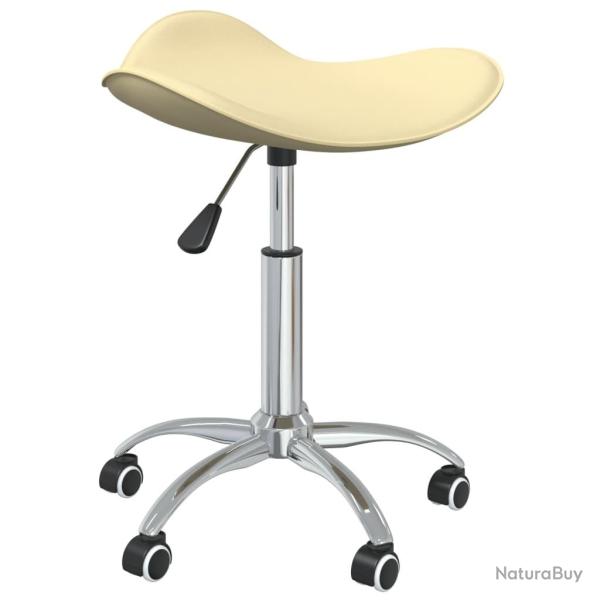 Chaise fauteuil si�ge de bureau informatique �tude similicuir cr�me 02_0024001