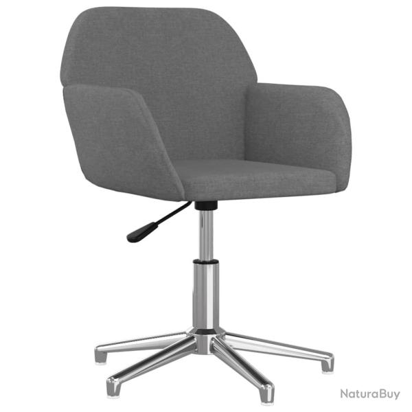 Chaise fauteuil si�ge pivotante de bureau informatique �tude clair tissu gris 02_0024112