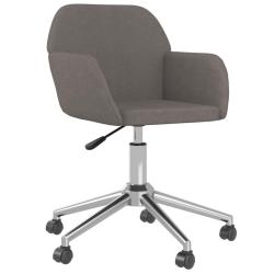 Chaise fauteuil si&egrave;ge pivotante de bureau informatique &eacute;tude fonc&eacute; tissu gris 02_0024126
