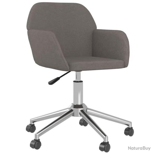 Chaise fauteuil si�ge pivotante de bureau informatique �tude fonc� tissu gris 02_0024126