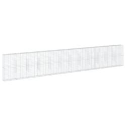 Panier gabion cl&ocirc;ture cage mur de sout&egrave;nement avec couvercle 1200 x 50 x 200 cm fer galvanis&eacute; Argen