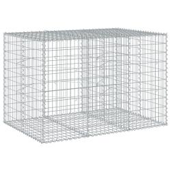 Panier gabion cl&ocirc;ture cage mur de sout&egrave;nement avec couvercle 150 x 100 x 100 cm fer galvanis&eacute; Argen