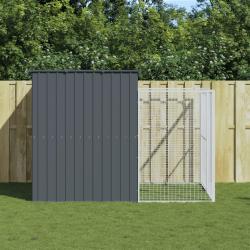 Niche pour chien avec cour 214 x 253 x 181 cm anthracite 02_0043481