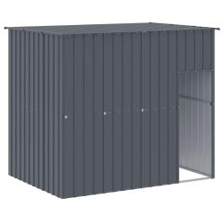 Niche pour chien avec toit acier galvanis&eacute; anthracite 02_0043522