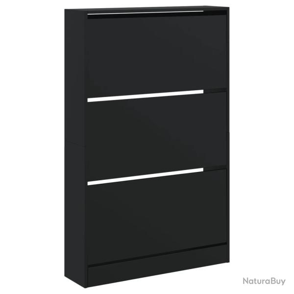 Armoire � chaussures range chaussures rangement meuble entr�e couloir salon 80 x 21 x 125,5 cm bois