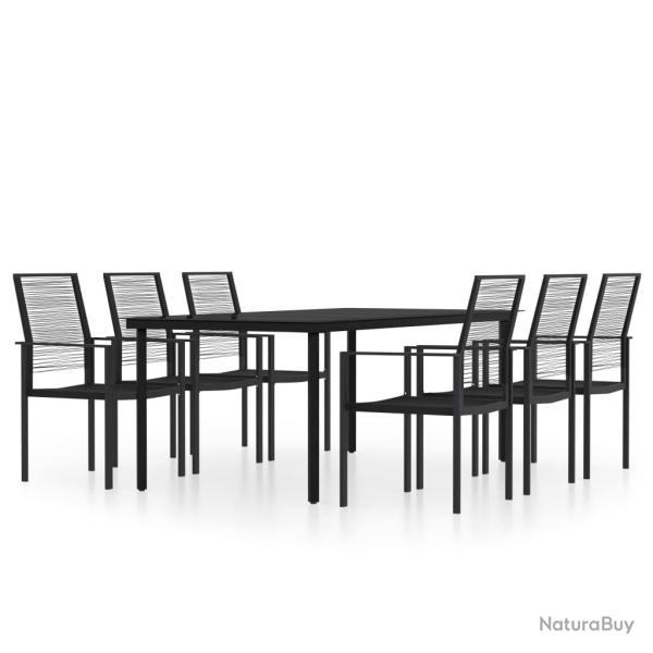 Ensemble de salle � manger de jardin meuble ext�rieur 7 pi�ces noir 02_0014038