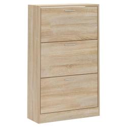 Armoire &agrave; chaussures range chaussures rangement meuble entr&eacute;e couloir salon sonoma 63 x 24 x 103 cm