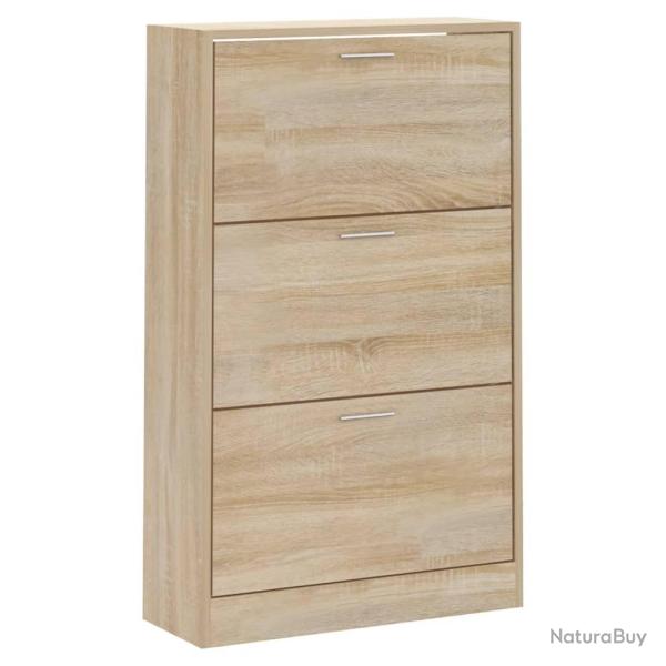Armoire � chaussures range chaussures rangement meuble entr�e couloir salon sonoma 63 x 24 x 103 cm