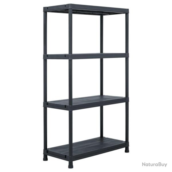 �tag�re de rangement 100 kg 60 x 30 x 138 cm plastique noir 02_0000634