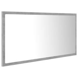 Miroir &agrave; led de salle de bain 90 x 8,5 x 37 cm acrylique gris 02_0006993