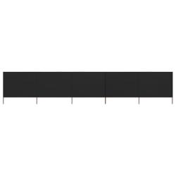 Brises-vue paravent 5 panneaux tissu 600 x 120 cm noir 02_0008821