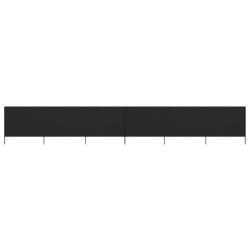 Brises-vue paravent 6 panneaux tissu 800 x 120 cm noir 02_0008839