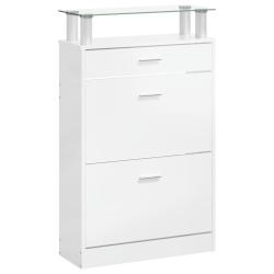 Armoire &agrave; chaussures range chaussures rangement meuble entr&eacute;e couloir salon brillant 63 x 24 x 104