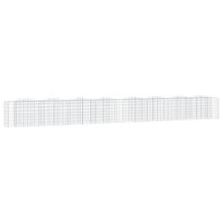 Lit sur&eacute;lev&eacute; &agrave; gabions arqu&eacute; 800 x 50 x 100 cm fer galvanis&eacute; Argent 02_0039943