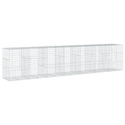 Panier gabion cl&ocirc;ture cage mur de sout&egrave;nement avec couvercle 700 x 100 x 150 cm fer galvanis&eacute; Argen