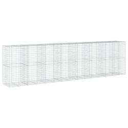 Panier gabion cl&ocirc;ture cage mur de sout&egrave;nement avec couvercle 750 x 100 x 200 cm fer galvanis&eacute; Argen
