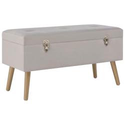 Banc banquette avec compartiment de rangement 80 cm gris velours 02_0010883