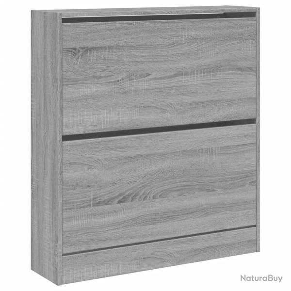 Armoire � chaussures range chaussures rangement meuble entr�e couloir salon sonoma 80 x 21 x 87,5 c