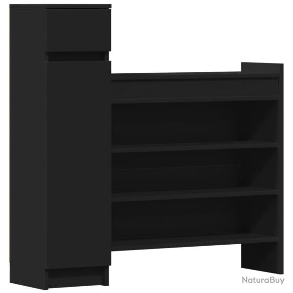 Armoire � chaussures range chaussures rangement meuble entr�e couloir salon 100,5 x 28 x 100 cm boi