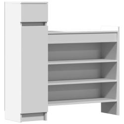 Armoire &agrave; chaussures range chaussures rangement meuble entr&eacute;e couloir salon 100,5 x 28 x 100 cm boi