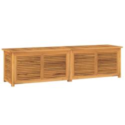 Coffre de rangement jardin et sac 200 x 50 x 53 cm bois massif teck 02_0013133