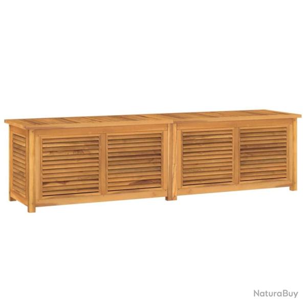 Coffre de rangement jardin et sac 200 x 50 x 53 cm bois massif teck 02_0013133