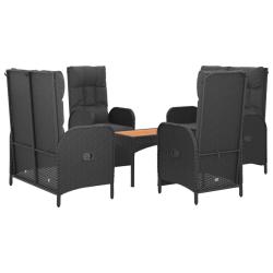 Mobilier &agrave; d&icirc;ner de jardin et coussins 5 pi&egrave;ces noir r&eacute;sine tress&eacute;e 02_0014890