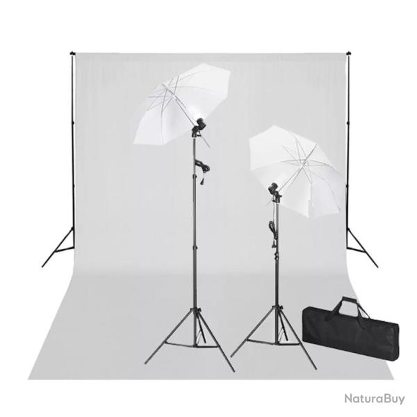 Kit de studio professionnel avec toile de fond blanche 600 x 300 cm et lumi�res 02_0001418