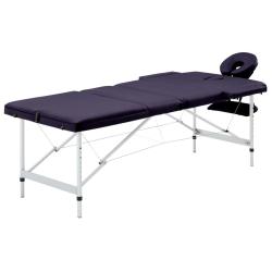 Table de massage pliable 3 zones Inox violet 02_0001828