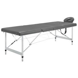 Table de massage 4 zones cadre en Inox 186 x 68 cm anthracite 02_0001799