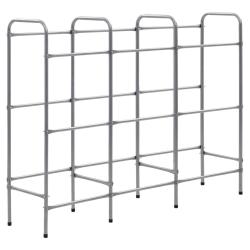 &Eacute;tag&egrave;re de rangement pour 9 caisses 145 x 33 x 116 cm acier argent&eacute; 02_0000644