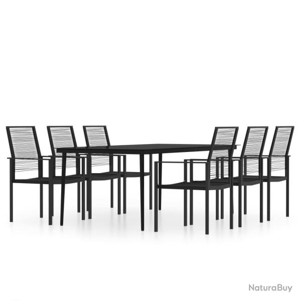 Ensemble de salle � manger de jardin meuble ext�rieur 7 pi�ces noir 02_0014006