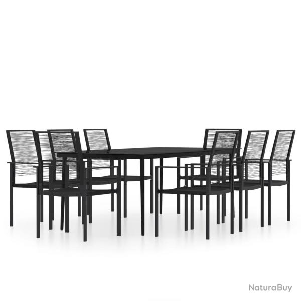 Ensemble de salle � manger de jardin meuble ext�rieur 9 pi�ces noir 02_0014125